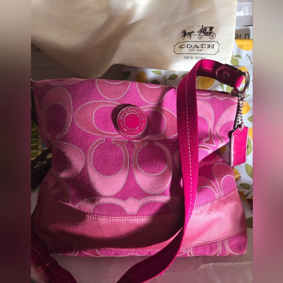 Coach Handbags - Coach Pink Crossbody/Shoulder Bag